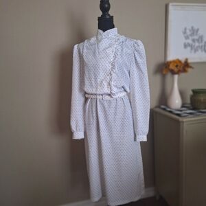 Vintage Charlee Allison for Eljay cottagecore Prairie dress Medium Large